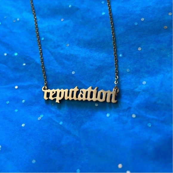Taylor Swift reputation Necklace Gold Swiftie Gift Rep - Picture 1 of 3